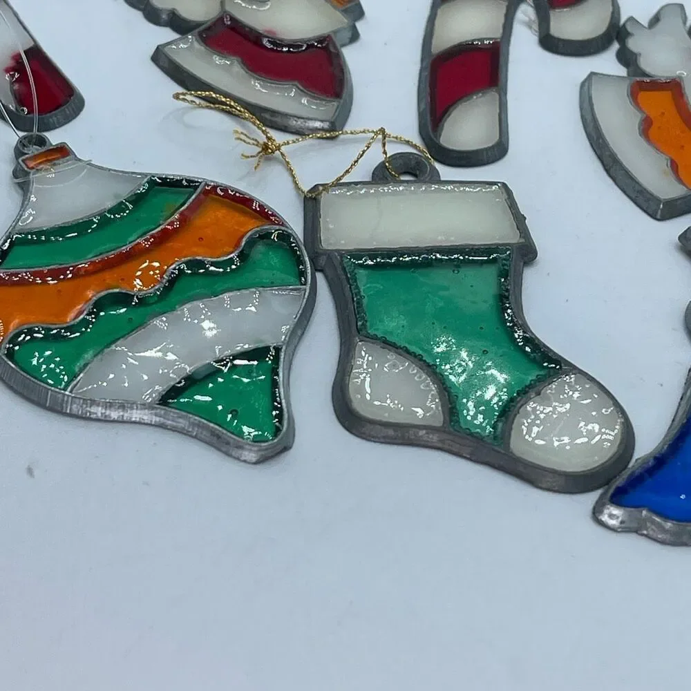 Vintage 70’s-80’s “ Makit & Bakit“ kits metal framed suncatcher ornaments